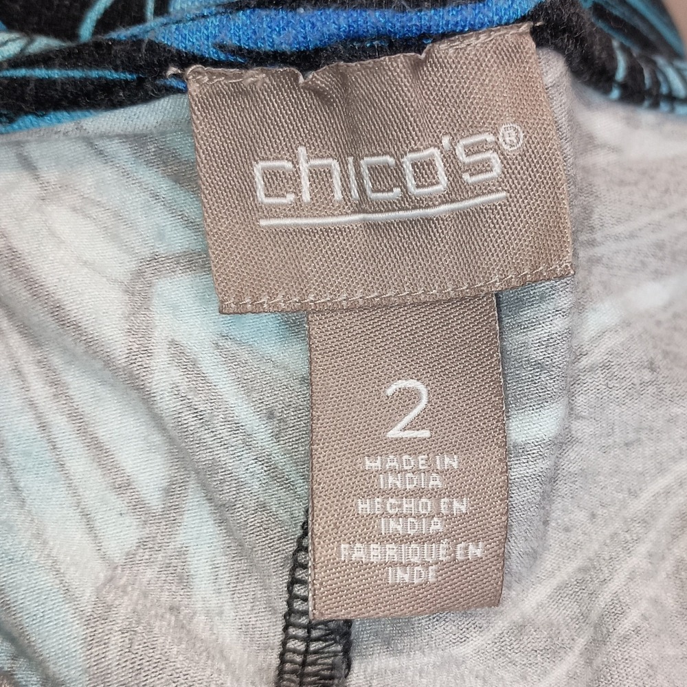 Chicos Black w/White Flowers Dress SKUW040 - Picture 4 of 5
